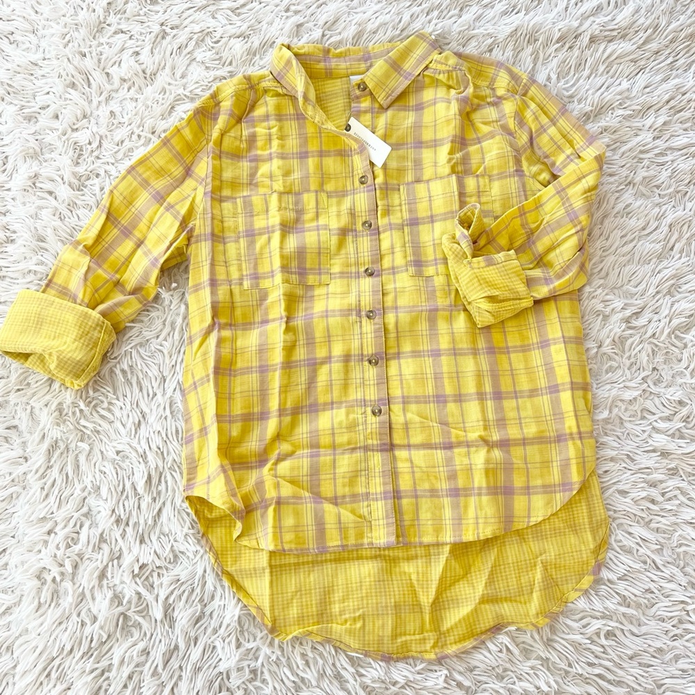 Anthropologie Seen Worn Kept Romy Button Down Blouse Top Shirt 8